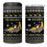 Im Digging Christmas 4 in 1 Can Cooler Tumbler Tractor Santa Claus DT04 - Wonder Print Shop