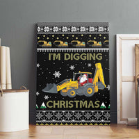 Im Digging Christmas Canvas Wall Art Tractor Santa Claus DT04 - Wonder Print Shop