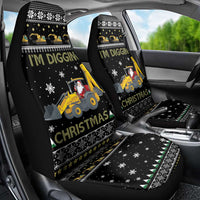 Im Digging Christmas Car Seat Cover Tractor Santa Claus DT04 - Wonder Print Shop