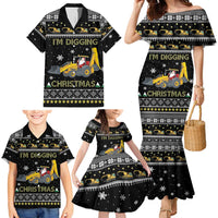 Im Digging Christmas Family Matching Mermaid Dress and Hawaiian Shirt Tractor Santa Claus DT04 - Wonder Print Shop