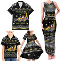 Im Digging Christmas Family Matching Tank Maxi Dress and Hawaiian Shirt Tractor Santa Claus DT04 - Wonder Print Shop