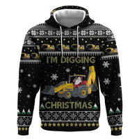 Im Digging Christmas Hoodie Tractor Santa Claus DT04 - Wonder Print Shop