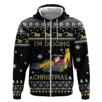 Im Digging Christmas Hoodie Tractor Santa Claus DT04 - Wonder Print Shop