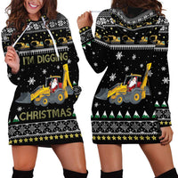 Im Digging Christmas Hoodie Dress Tractor Santa Claus DT04 - Wonder Print Shop