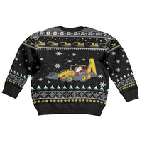 Im Digging Christmas Kid Ugly Christmas Sweater Tractor Santa Claus DT04 - Wonder Print Shop