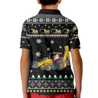 Im Digging Christmas Kid Polo Shirt Tractor Santa Claus DT04 - Wonder Print Shop