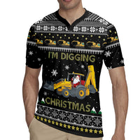 Im Digging Christmas Rugby Jersey Tractor Santa Claus DT04 - Wonder Print Shop