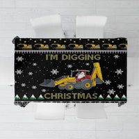 Im Digging Christmas Tablecloth Tractor Santa Claus DT04 - Wonder Print Shop