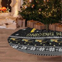 Im Digging Christmas Tree Skirt Tractor Santa Claus DT04 - Wonder Print Shop
