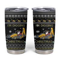 Im Digging Christmas Tumbler Cup Tractor Santa Claus DT04 - Wonder Print Shop