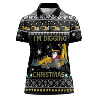 Im Digging Christmas Women Polo Shirt Tractor Santa Claus DT04 - Wonder Print Shop