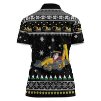 Im Digging Christmas Women Polo Shirt Tractor Santa Claus DT04 - Wonder Print Shop