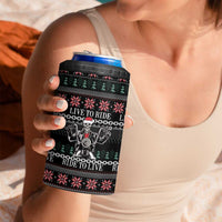 Live To Ride Motorbike Skeleton 4 in 1 Can Cooler Tumbler Biker Skull Christmas DT04 - Wonder Print Shop