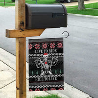 Live To Ride Motorbike Skeleton Garden Flag Biker Skull Christmas DT04 - Wonder Print Shop