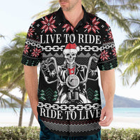 Live To Ride Motorbike Skeleton Hawaiian Shirt Biker Skull Christmas DT04 - Wonder Print Shop