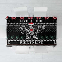 Live To Ride Motorbike Skeleton Tablecloth Biker Skull Christmas DT04 - Wonder Print Shop