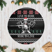 Live To Ride Motorbike Skeleton Tree Skirt Biker Skull Christmas DT04 - Wonder Print Shop