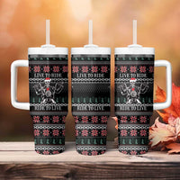 Live To Ride Motorbike Skeleton Tumbler With Handle Biker Skull Christmas DT04 - Wonder Print Shop