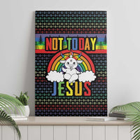 LGBT Not Today Jesus Canvas Wall Art Rainbow Christmas DT04 - Wonder Print Shop