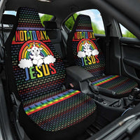 LGBT Not Today Jesus Car Seat Cover Rainbow Christmas DT04 - Wonder Print Shop