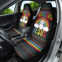 LGBT Not Today Jesus Car Seat Cover Rainbow Christmas DT04 - Wonder Print Shop