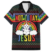 LGBT Not Today Jesus Family Matching Tank Maxi Dress and Hawaiian Shirt Rainbow Christmas DT04 - Wonder Print Shop