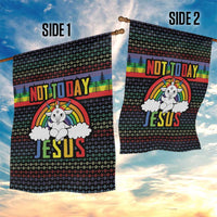LGBT Not Today Jesus Garden Flag Rainbow Christmas DT04 - Wonder Print Shop
