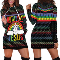 LGBT Not Today Jesus Hoodie Dress Rainbow Christmas DT04 - Wonder Print Shop