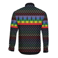 LGBT Not Today Jesus Long Sleeve Button Shirt Rainbow Christmas DT04 - Wonder Print Shop