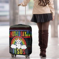 LGBT Not Today Jesus Luggage Cover Rainbow Christmas DT04 - Wonder Print Shop