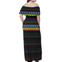 LGBT Not Today Jesus Off Shoulder Maxi Dress Rainbow Christmas DT04 - Wonder Print Shop