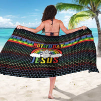LGBT Not Today Jesus Sarong Rainbow Christmas DT04 - Wonder Print Shop