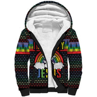 LGBT Not Today Jesus Sherpa Hoodie Rainbow Christmas DT04 - Wonder Print Shop