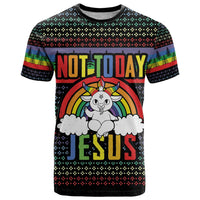 LGBT Not Today Jesus T Shirt Rainbow Christmas DT04 - Wonder Print Shop
