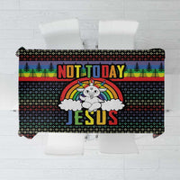 LGBT Not Today Jesus Tablecloth Rainbow Christmas DT04 - Wonder Print Shop