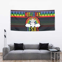 LGBT Not Today Jesus Tapestry Rainbow Christmas DT04 - Wonder Print Shop