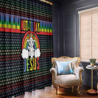LGBT Not Today Jesus Window Curtain Rainbow Christmas DT04 - Wonder Print Shop