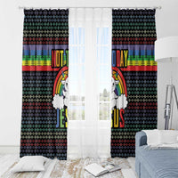 LGBT Not Today Jesus Window Curtain Rainbow Christmas DT04 - Wonder Print Shop