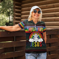 LGBT Not Today Jesus Women Polo Shirt Rainbow Christmas DT04 - Wonder Print Shop