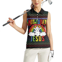 LGBT Not Today Jesus Women Sleeveless Polo Shirt Rainbow Christmas DT04 - Wonder Print Shop