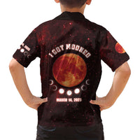 Blood Moon 2025 Family Matching Off Shoulder Short Dress and Hawaiian Shirt Total Lunar Eclipse