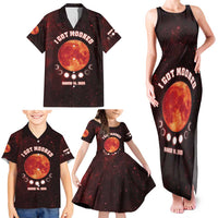 Blood Moon 2025 Family Matching Tank Maxi Dress and Hawaiian Shirt Total Lunar Eclipse