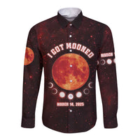 Blood Moon 2025 Long Sleeve Button Shirt Total Lunar Eclipse