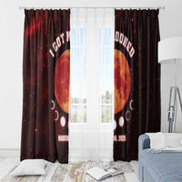 Blood Moon 2025 Window Curtain Total Lunar Eclipse