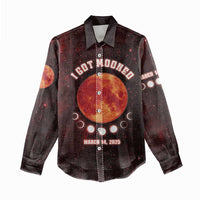 Blood Moon 2025 Women Casual Shirt Total Lunar Eclipse