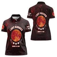 Blood Moon 2025 Women Polo Shirt Total Lunar Eclipse