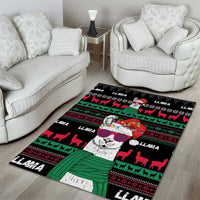 Llama Funny Area Rug Llama Christmas DT04 - Wonder Print Shop