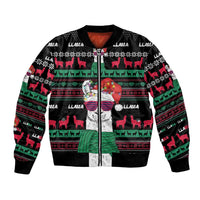 Llama Funny Bomber Jacket Llama Christmas DT04 - Wonder Print Shop