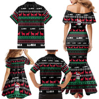 Llama Funny Family Matching Mermaid Dress and Hawaiian Shirt Llama Christmas DT04 - Wonder Print Shop