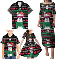 Llama Funny Family Matching Puletasi and Hawaiian Shirt Llama Christmas DT04 - Wonder Print Shop